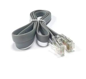8 Core 26AWG Flat Cables RJ45 Modular Telephone Extension Phone Line Cables