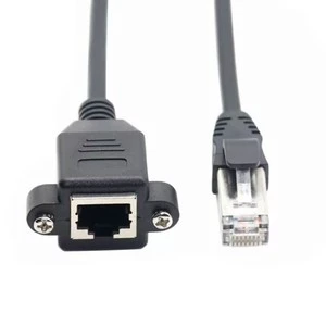 Cat 6 RJ45 Male to Female Screw Ethernet LAN Network Extension Cable Cord PVC Foil for Computers Various Lengths