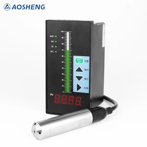 AOSHENG Submersible Hydrostatic Level Transmitter Probe Cable 0.5% F.S Accuracy Deep Well Water Level Monitoring IP68 Protection
