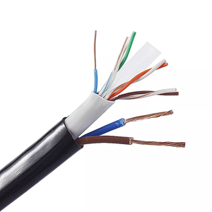 Hot sale 8+2 Copper CCA 24AWG 4 Pairs outdoor indoor UTP cat5e cat6 network cable with 2dc for elevator equipment