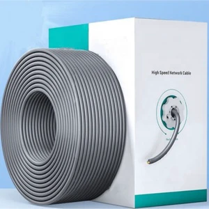 ST Cables CAT5E-UTP Networking Cable AWG24 4*0.5 Stranded Pure Copper Ethernet CMR PVC 305m/roll Gray Customizable Communication