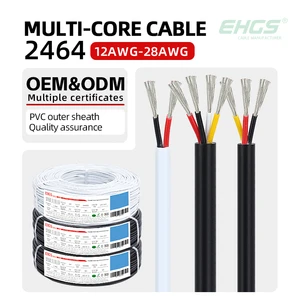 EHGS 2464 Tinned Copper Multi Core PVC Flexible Cable 300V Industrial Auto Control Power Heating Electronics Automation Systems
