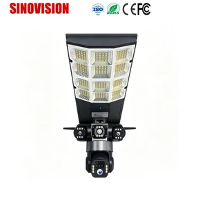 3 Lens Solar Security Camera WiFi Street Light Dual Source AI Humanoid Alarm Outdoor CCTV for Resellers