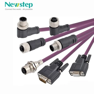 Factory Direct M12 5 Pin DeviceNet CANopen Bus Cable IP68 PUR Purple Shielded Cord CE Certified Custom Length