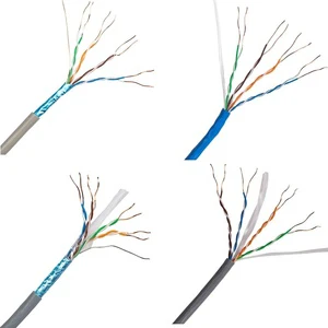 High Speed Blue And Gray PVC Solid Jacket UTP CAT6 Network Cable 23AWG 1000ft 1 Year Warranty OEM From China Manufacturer