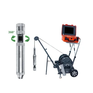 300m Cable Winch Waterproof Well Underwater Video Pipe Inspection 73mm Dual Deep Waterborehole Camera Equipment Set