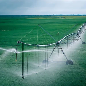 High Efficiency Self-Propelled Agricultural Sprinkler Machine Gearbox Pump Linear Move Irrigation System Featuring Remote