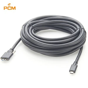 Industrial Camera USB-C to MicroUSB 3.0 Dual Screw Lock Data Cable with Signal Amplifier Machine Vision 3D Printer Scanner 10m