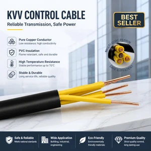 Multi-core KVV Flexible Control Cable Copper Conductor PVC Insulated 158 (58C) Industrial Machinery Signal CABLE