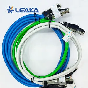 LEAKA Custom Industrial RJ45 CAT6 Ethernet Cable Assembly Shielded IP67 Waterproof PUR Patch Cord for Automation Machine Wiring