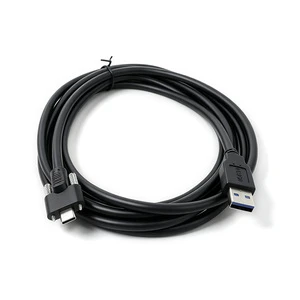 Factory OEM Screw Lock USB3.0 Type C Cable Lockable USB a Male to USB-C Male Data Transfer Wire for Industrial Machine Camera