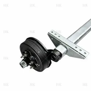 Customized High Quality Trailer Axles Rubber Half Torsion Axle with Brake 8000lb-10000lb for RV/Food/Boat Trailers