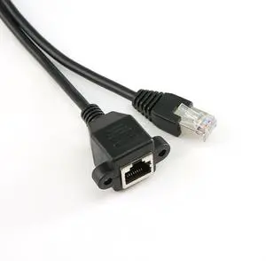High Quality 600mhz Black Cat6 Cat7 RJ45 Ethernet Extension Network Cable