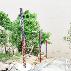 Agriculture Blue Red Stainless Steel Hydrological Anti-corrosion Water River Lake Level Ruler Staff Gauge