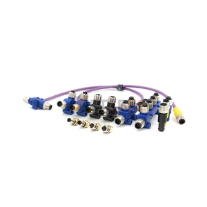 NMEA 2000 M12 5-Pin Multi-Port Branch Cable T-Type Splitter Adaptor 1 To 8 Out Network Power Cord Terminator Resistor Kit