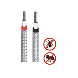 1500V H1Z2Z2 K Stainless Steel Shield Braid Anti-Mouse Ant Solar PV Cable With Tinned Copper Conductor And XLPO Insulation