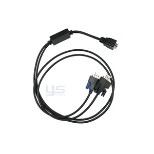 Secure Locking USB-C to USB 3.0 Cable Panel Mountable High Speed Data Wire Harness for Industrial Camera Medical Devices