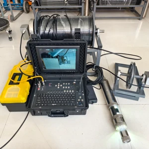 Waterproof and High-temperature Resistant 100m/200m Cable Deep Well Camera Manual Winch 73mm 360° Rotating Borehole Camera
