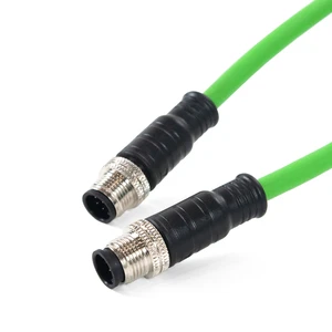 Factory OEM CAT5E M12 Industrial Cables SFTP M12 Connector a Code 8Pin to M12 a Code 8Pin M12 Ethernet Cable with Drag Chain