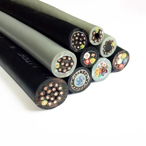 Multi-core Flat PVC Insulated Flexible Power Control Cable with Pure Silver Conductor