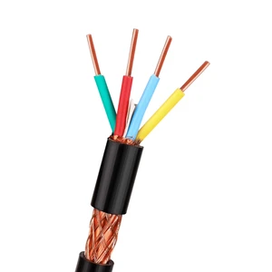 High Quality KVVP Shielded Control Cable Copper Core Multi Core Pvc Insulated Flexible signal Cable for Industrial Automation