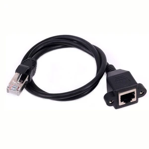 RJ45 Male to Female LAN Ethernet Network Cat6 Cat5e Cat5 Panel Mount Cable RJ45 Extension Extender Cord Cable