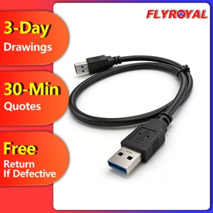 Usb2.0 3.0 Customized Length Logo USB Cable M/M Type a to a Fast Charging Cable