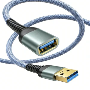 USB 3.0 Extension Cable USB Male to Female Extension Cable 3.2 5Gbps High Speed Factory Custom Braided Extension Cord 1m 2m 3m