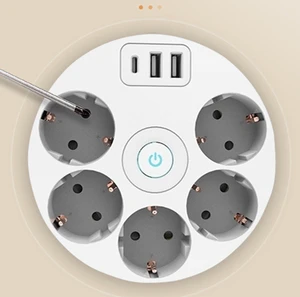 Universal EU Extension Socket Multi Outletst Power Strips With Usb And Type C Extension Cord
