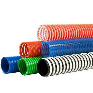 Non-toxic PVC Helix Suction Hose, Spiral Reinforced Flexible Pipe For Aquaculture Water Circulation And Fish Farm Drainage