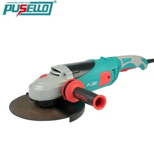 Pusello 2400W High Power 230mm 9 Inch Heavy Duty Industrial Electric Angle Grinder for Metal Cutting Polishing Concrete Grinding