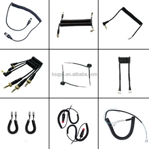Manufacturer Customized Coiled Cable High Flexibility Spiral Coiling Cable Custom Connector Spring Wire