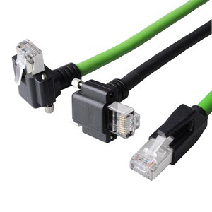 Industrial Camera Network Cable High Flexible Drag Chain 90 Degree Right Angle Elbow L-type Cat6 Shielded Cable