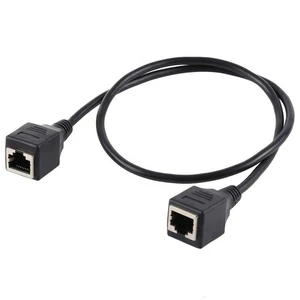 30cm Shielded RJ45 Ethernet Extension Cable Cat 5 Cat5e Female RJ45 Cable