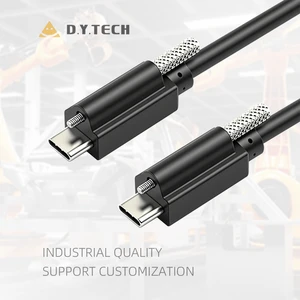 USB C Type-C Type-C Fast Charging 2m Data Cable Single Screw Locking Braid Shielding for Mobile Devices Cameras Desks Computers