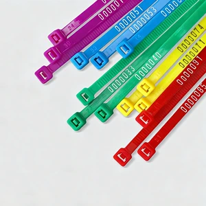 WZUMER 250pcs/bag Self-Locking Custom Printed Cable Ties
