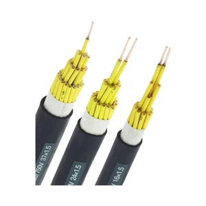 Signal Line KVV KVVP Copper 1 1.5 2.5 4 mm Flat Multi-core Shielded Control Cable PVC Insulation 750V Rated Voltage IP67