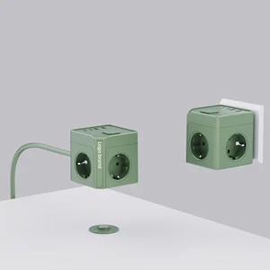 Modern 3 EU Outlet Power Strip With 3 AC Sockets 2 USB Ports And 1.5M Cable 16A Rated Current Universal Extension Socket Plug