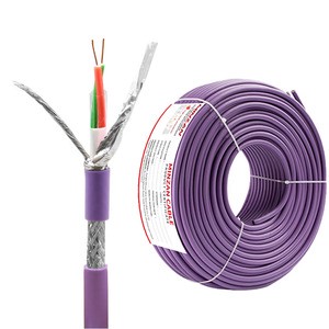 Purple DP Bus Cable 6XV1830-0EH10 485 Signal Shield Profibus Communication Cable PVC Insulation Aluminum Stranded Conductor