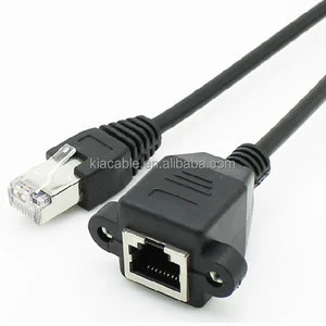 Screw Panel Mount RJ45 Cat5 Male to Female LAN Network Extension Cable
