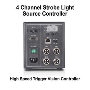 4 Channel Machine Vision Strobe Controller for Industrial LED Lighting System with External Trigger Synchronization