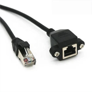 Custom RJ45 Cat6 PVC Network Extension Converter Socket Panel Mount Ethernet Cables