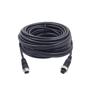 1m 5m 10m 15m 20m 25m/M12 4Pin Waterproof Aviation Plug Male To Female Camera Audio Video Extension Cable Car Camera Monitoring