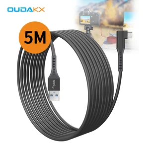 Wholesale 5M USB 3.0 Active Extension Cable Right Angle Signal No Delay Photography Tether Cable Type C For Fuji Camera VR Game