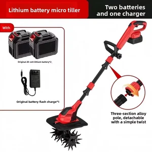 Tilling Garden Rototiller Wireless Mini Cordless Tiller Cultivator Soil Turning Machine for Lawn Gardening
