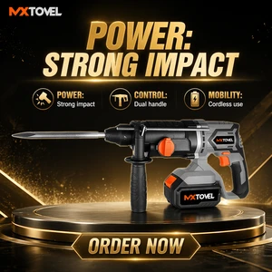 Warehouse Price 12V Cordless Rotary Hammer Drill with 1.5Ah Li-ion Battery for Household & Industrial DIY Multi-Purpose Use