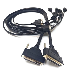 Custom Cable DB37 to Multiple DB9 Industrial Breakout Cable for IO Expansion Serial Communication and Control Test Systems