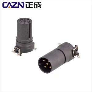 BUS Systems M12x1 D-coded Sockets Industrial Ethernet 4- Poles Shielded Panel Mounting SMT SMD M12 Connector