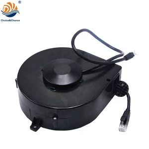 Slip Ring Transfer Signal Extension Cord Retractable 7m Network Ethernet Cable Reel for Home Appliances and Weak Current Systems
