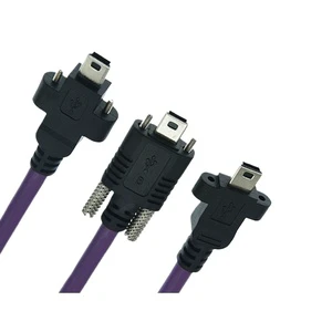 USB 2.0 Industrial Camera Mini Data Cable High Flexible Drag Chain with Lock Fixed Shielded Connection Cable Extension Cable